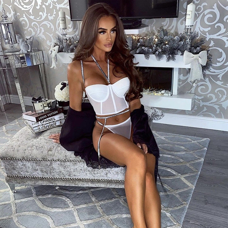 Дамски комплект White Pleasure **SALE 25**-Дамски комплект от три части Pleasure SS24'-Thedresscode