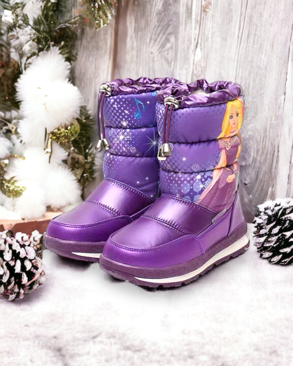 Детски зимни ботуши Barbie Purple **SALE 24**-детски зимни ботуши-Thedresscode