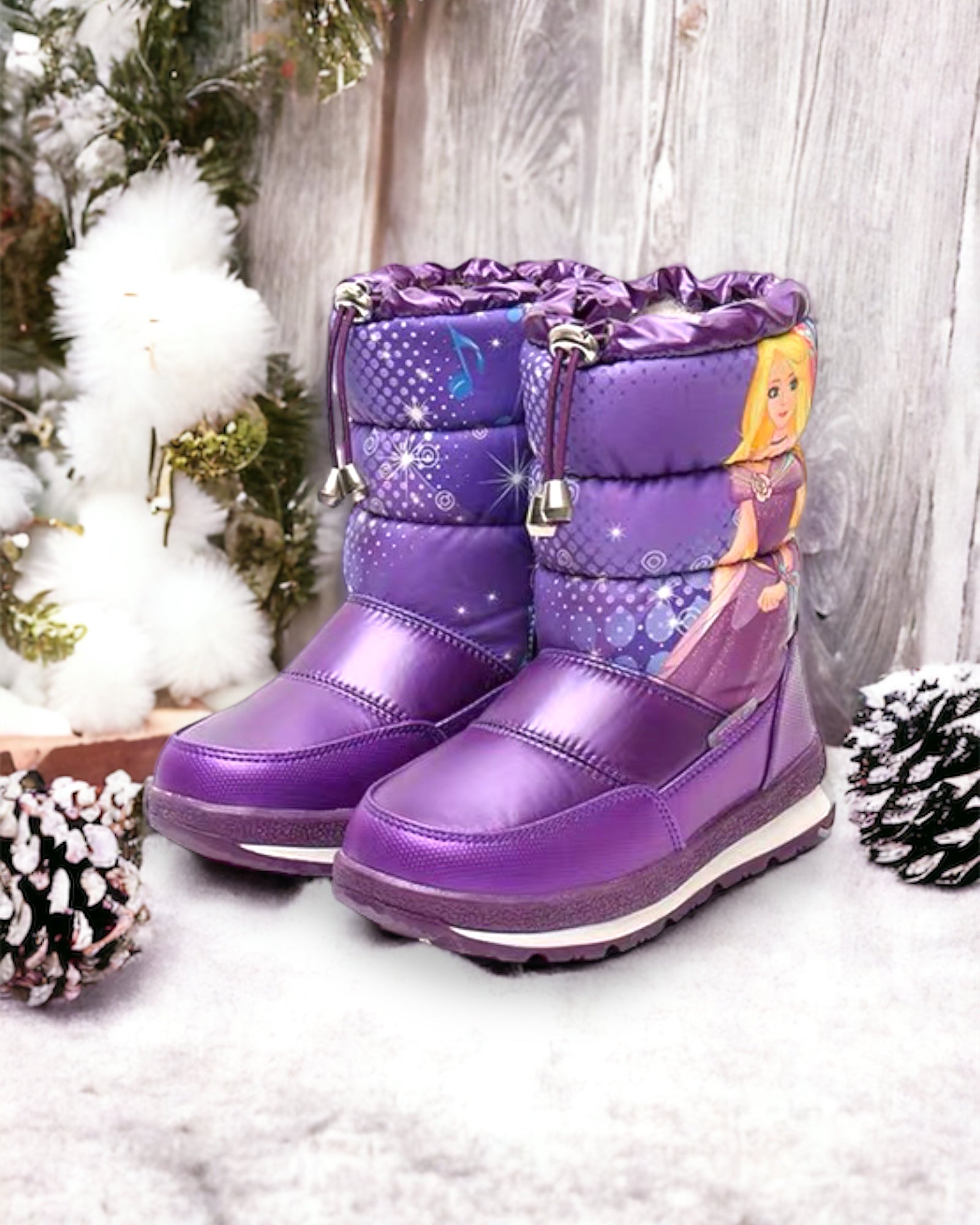 Детски зимни ботуши Barbie Purple **SALE 24**-детски зимни ботуши-Thedresscode