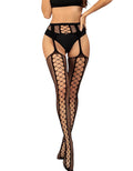 Дамски чорапи жартиер Mesh Bodystocking SS25-Bodystocking-Thedresscode