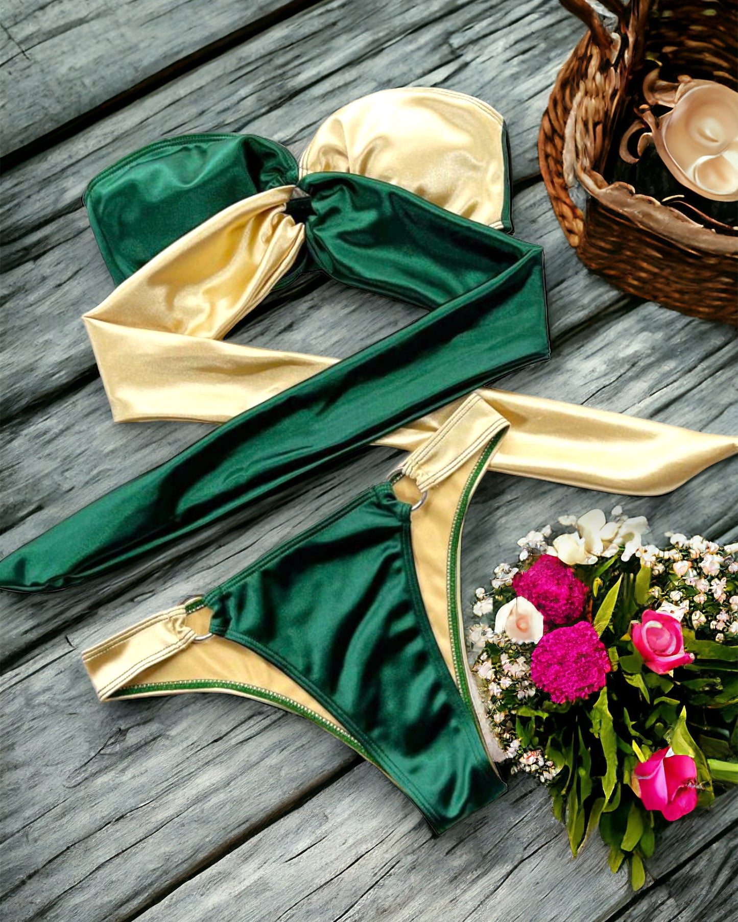 Дамски бански от две части Green Queen SS24-Swimwear-Thedresscode