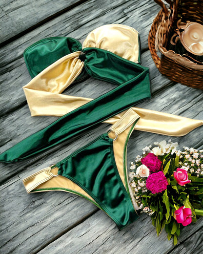 Дамски бански от две части Green Queen SS24-Swimwear-Thedresscode
