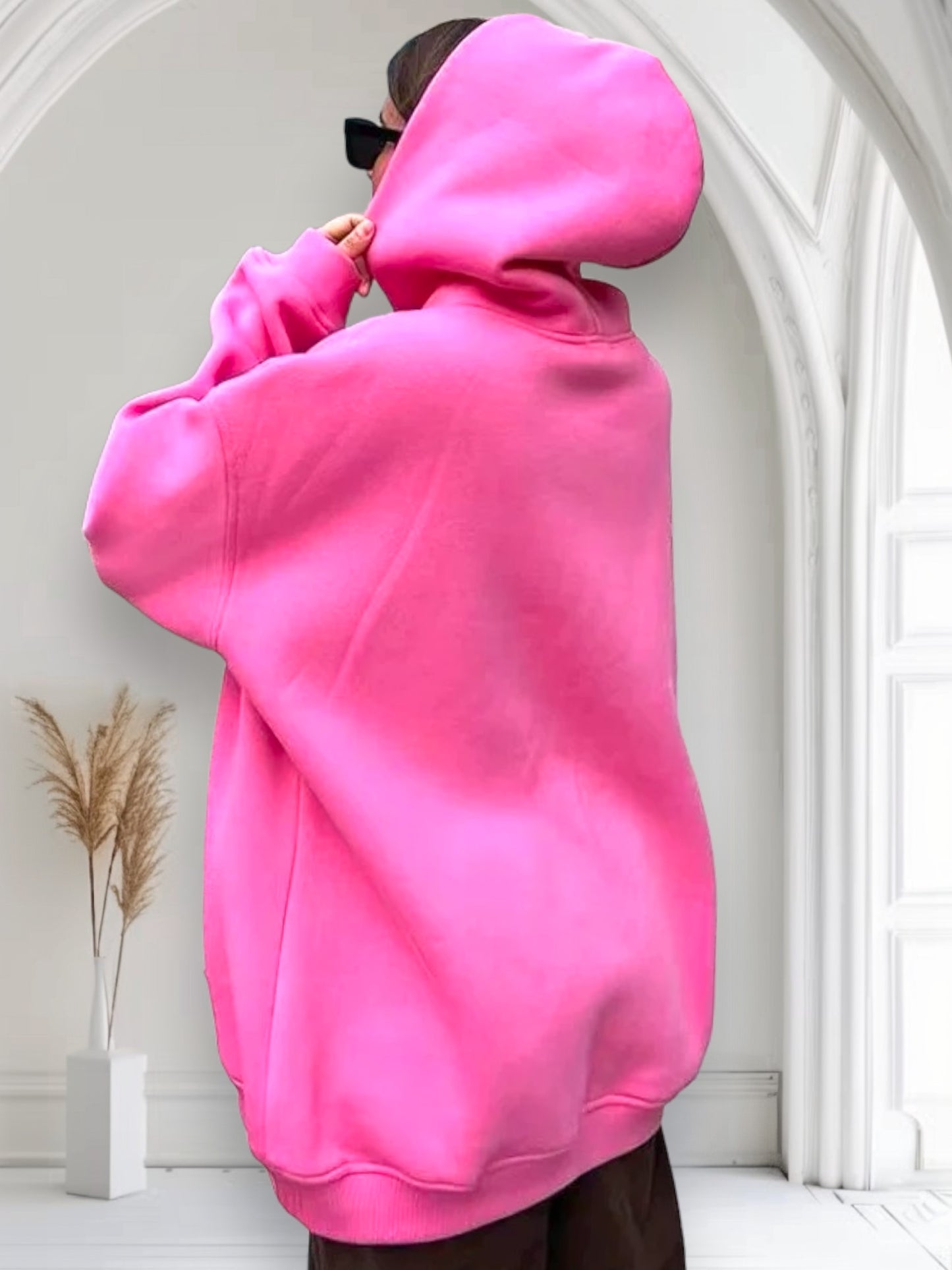 Дамски суичър с качулка Hoody Pink SS24-Sweatshirt-Thedresscode