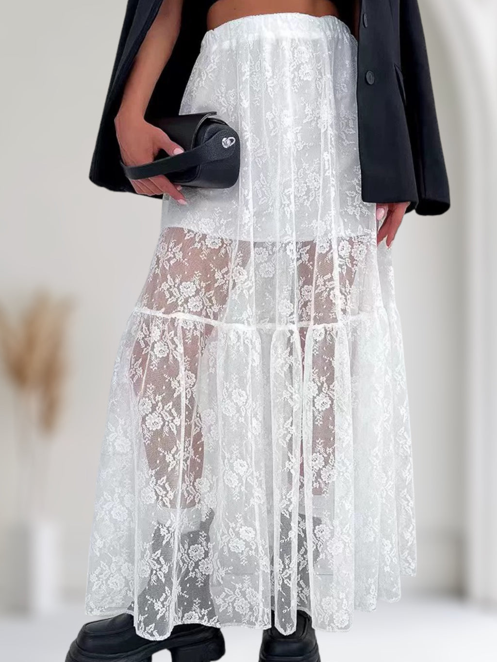 Дамска пола Lace SS25-Clothing-Thedresscode