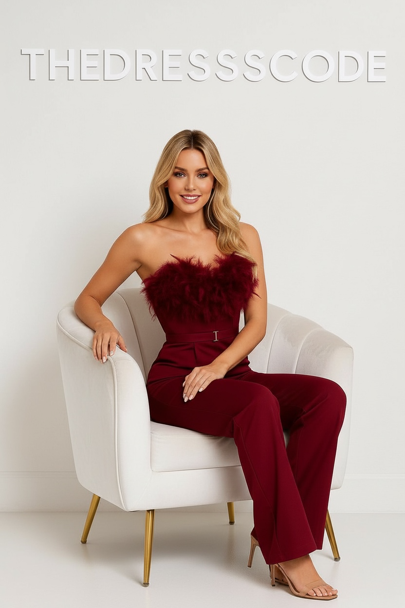 Дамски гащеризон Feathers Bordo SS26