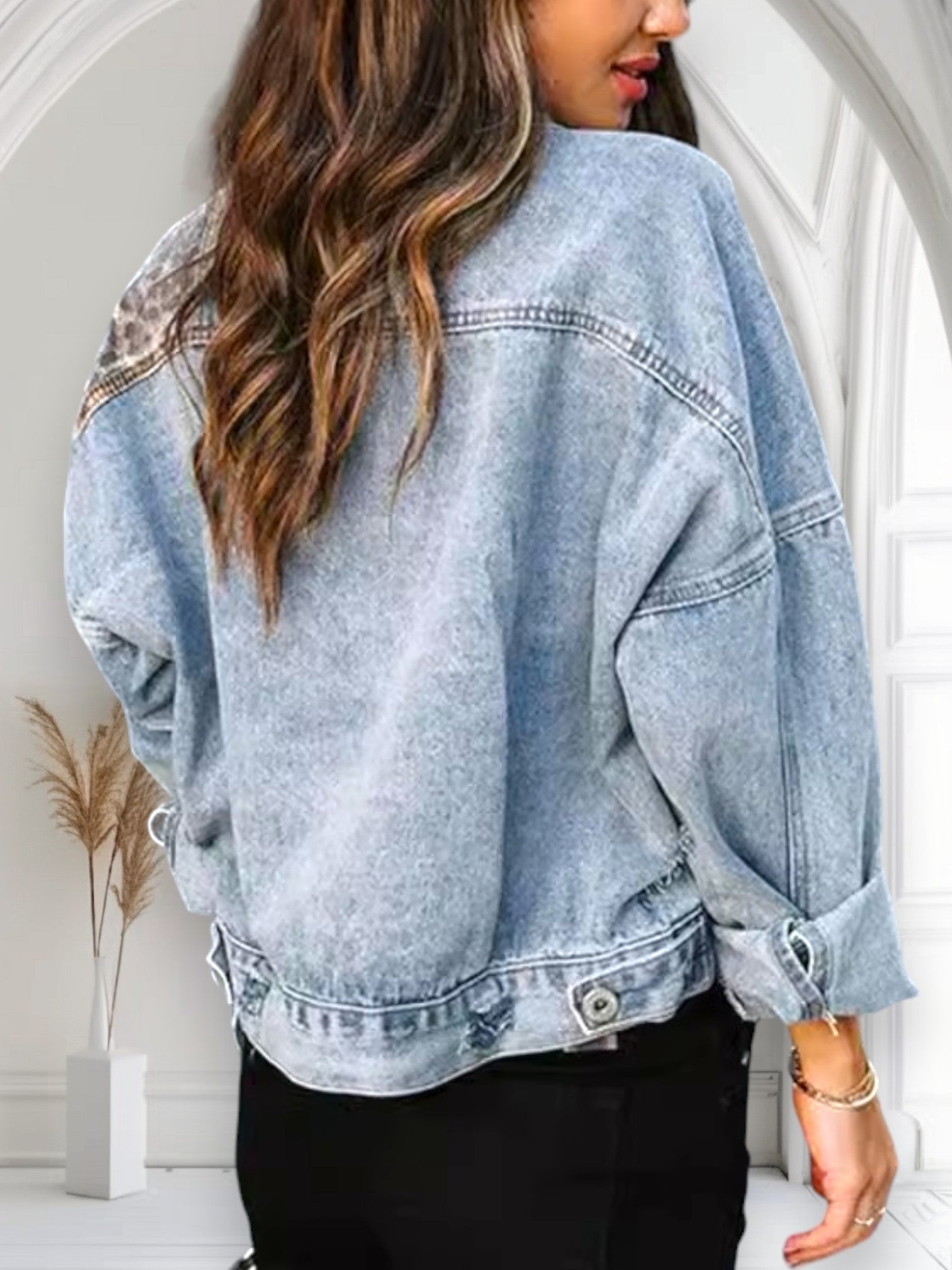 Дамско яке Denim Leopard FW 2026-Дамско яке Denim Leopard 24'-Thedresscode