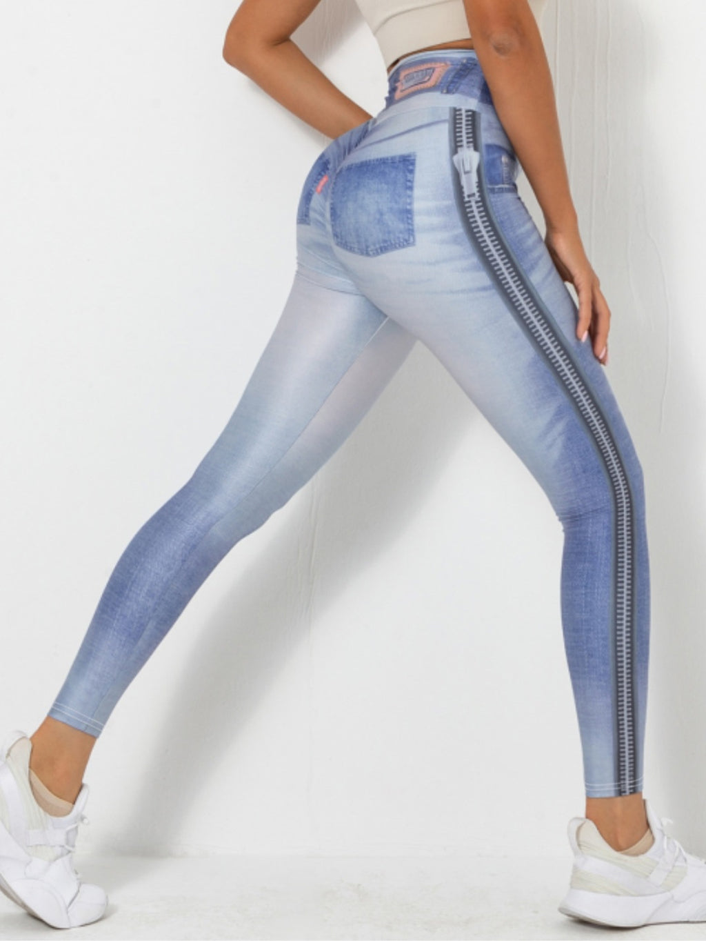 Дамски клин имитиращ дънки Side zipper SS25-Дамски клин имитиращ дънки Side zipper SS25-Thedresscode