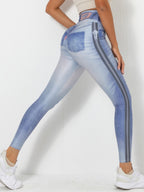 Дамски клин имитиращ дънки Side zipper SS25-Дамски клин имитиращ дънки Side zipper SS25-Thedresscode