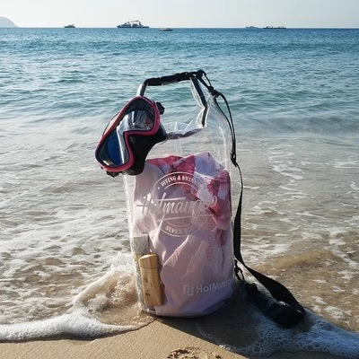 Прозрачна водоустойчива чанта за плуване 15L SS23-Прозрачна водоустойчива чанта за плуване 15L SS23-Thedresscode