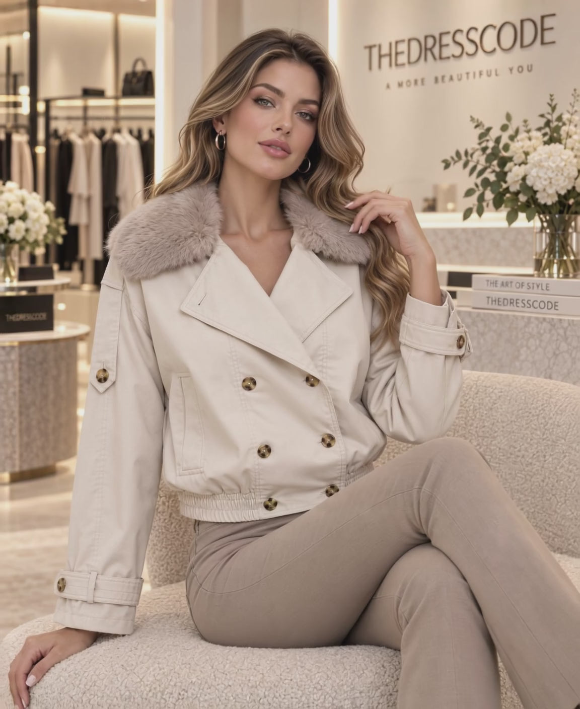Дамско яке Elegant Fur SS27