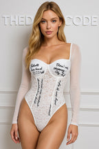 Дамско боди Lace Letters SS26