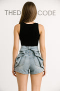 Дамски къси панталони Denim Bow SS26