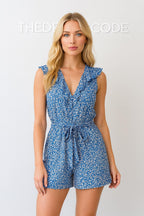 Дамски гащеризон Blue Blossom Ruffle SS26