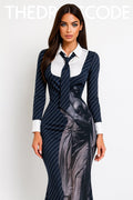 Дамска рокля Pinstripe Artistry SS26