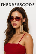 Дамски слънчеви очила Red Tiny Ovals SS26-Thedresscode
