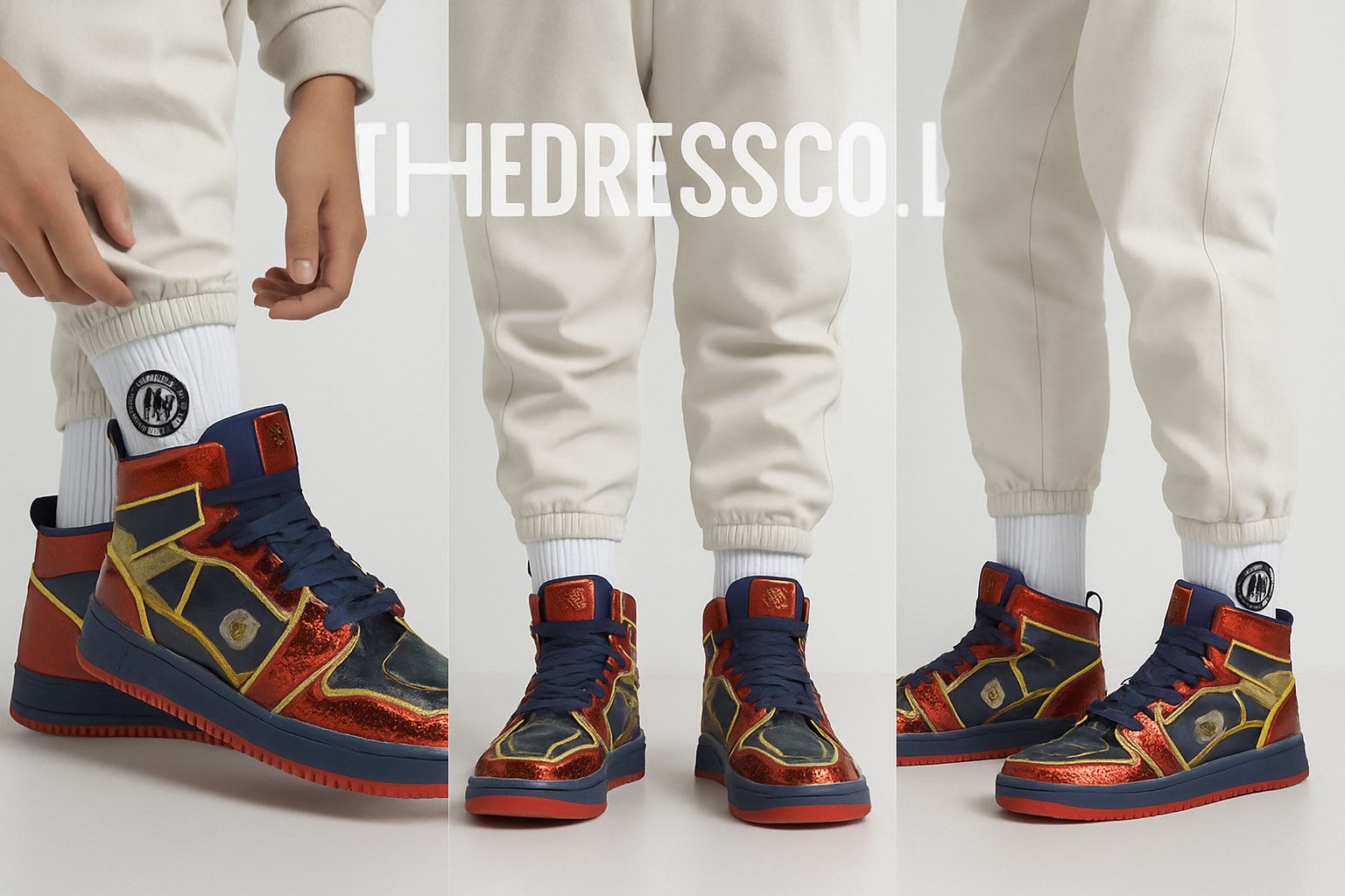 Мъжки високи кецове Gold Armor SS26-Thedresscode