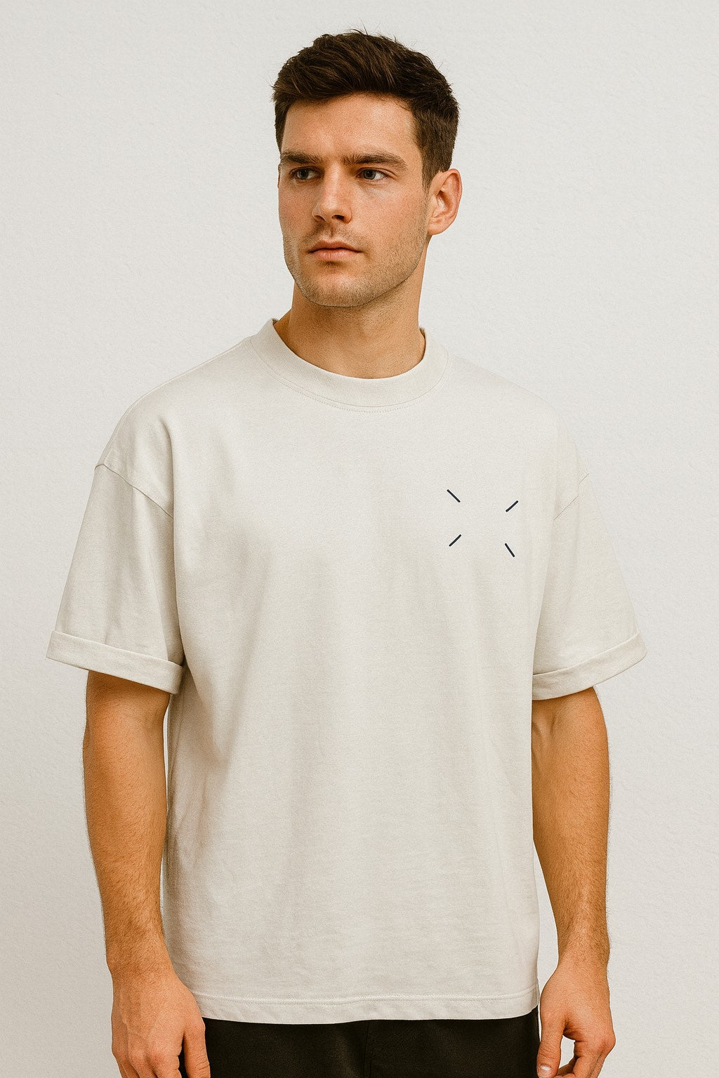 Мъжка тениска White Madison Code SS26-Thedresscode