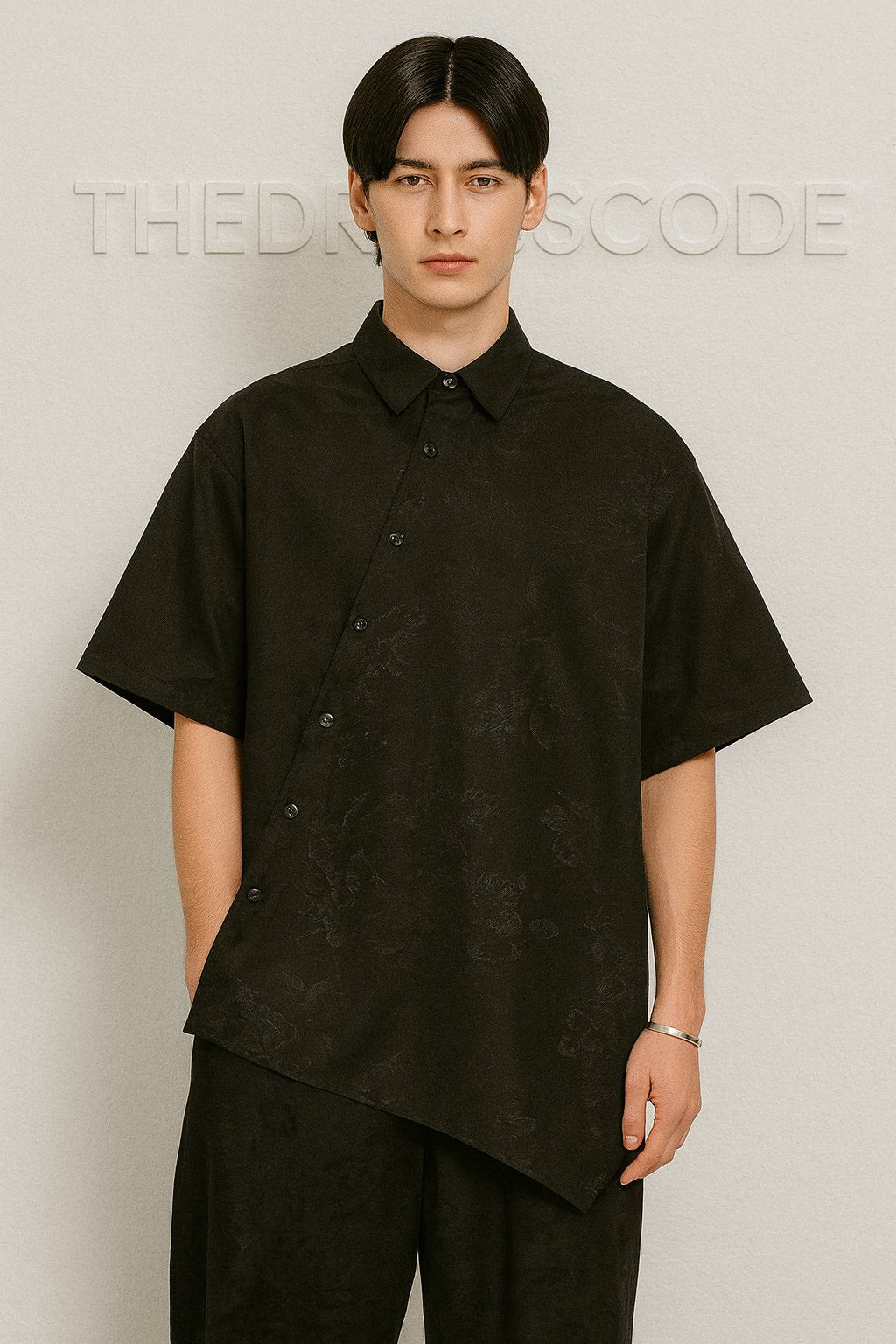 Мъжка риза Asymmetric Noir SS26-Thedresscode
