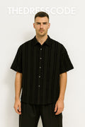Мъжка риза Ripped Noir SS26-Thedresscode
