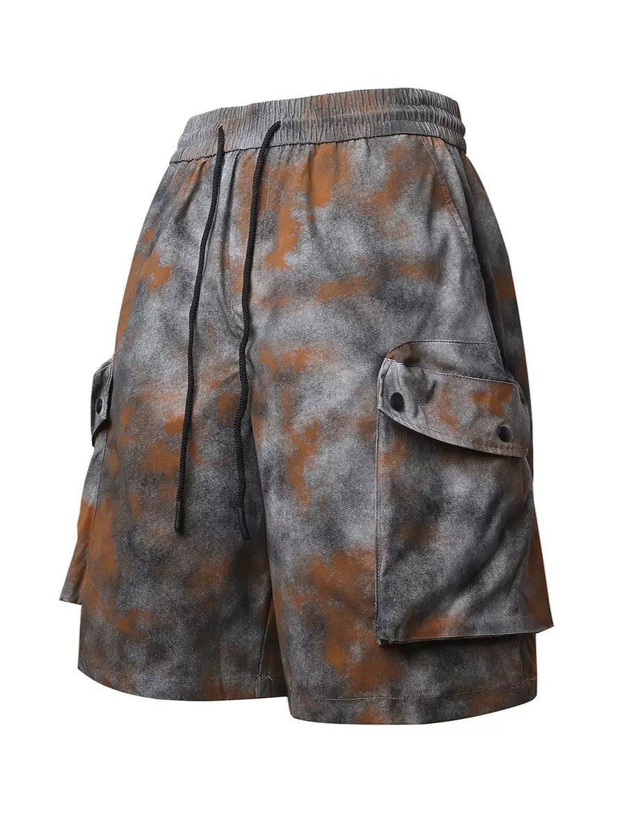 Мъжки къси панталони Rust Camo SS26-Thedresscode