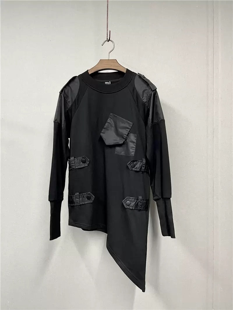 Мъжка блуза Black Asymmetric SS26-Thedresscode