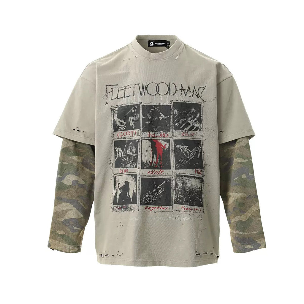 Мъжка блуза Retro Camo Sleeve SS26-Thedresscode