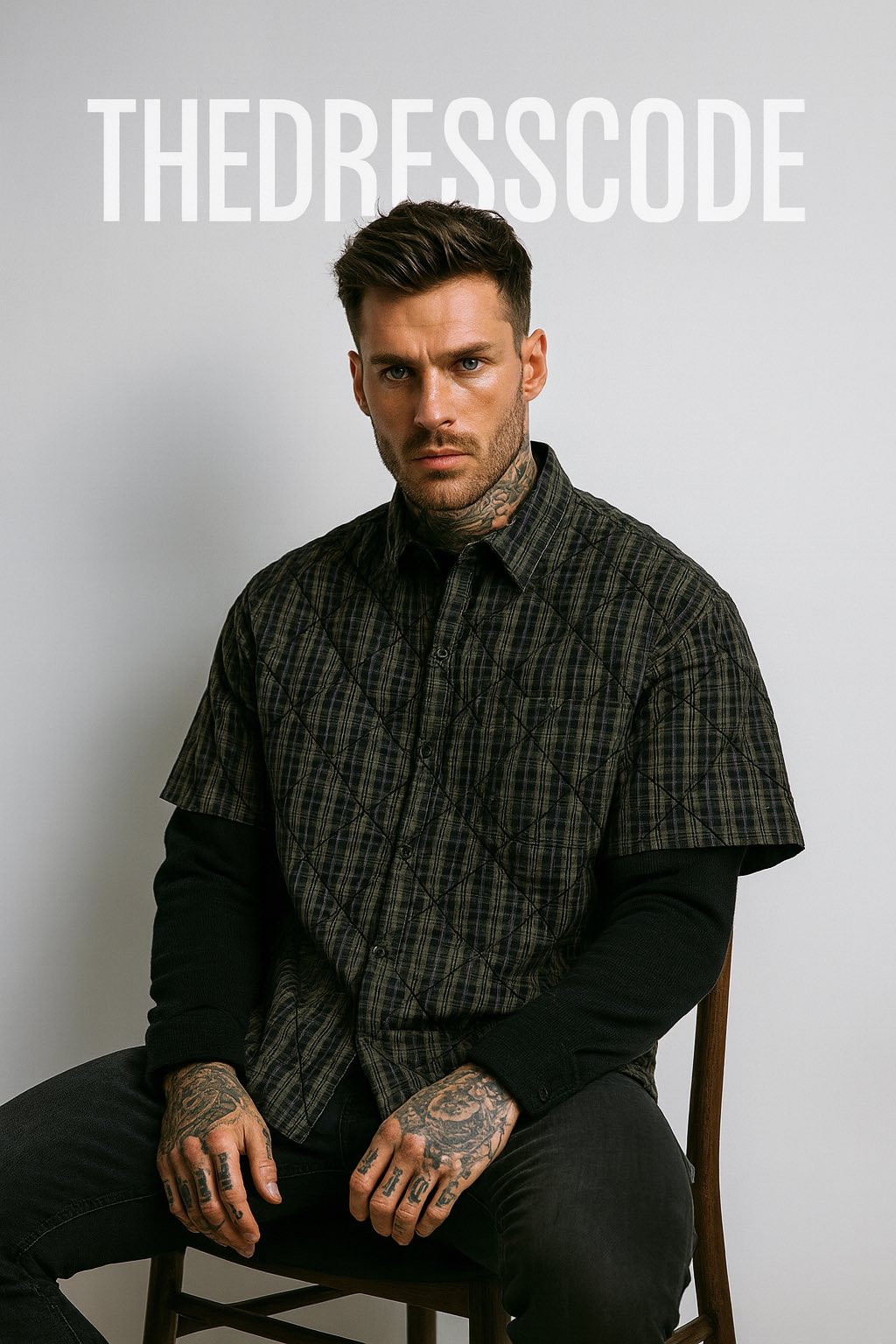 Мъжка риза Quilted Plaid Layered SS26-Thedresscode