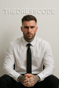 Мъжка риза с вратовръзка Classic White SS26-Thedresscode