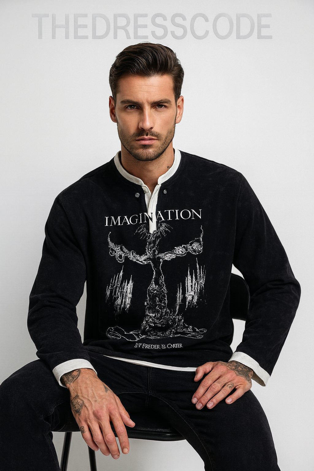 Мъжка блуза Black Imagination Graphic SS26-Thedresscode