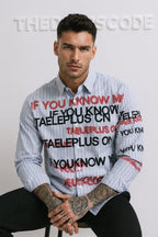 Мъжка риза IF YOU KNOW ME SS26-Thedresscode