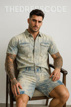 Мъжки къси дънки Denim Splash SS26-Thedresscode