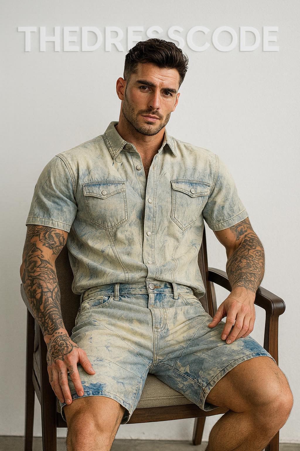 Мъжки къси дънки Denim Splash SS26-Thedresscode