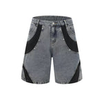 Мъжки къси дънки Contrast Panel SS26-Thedresscode