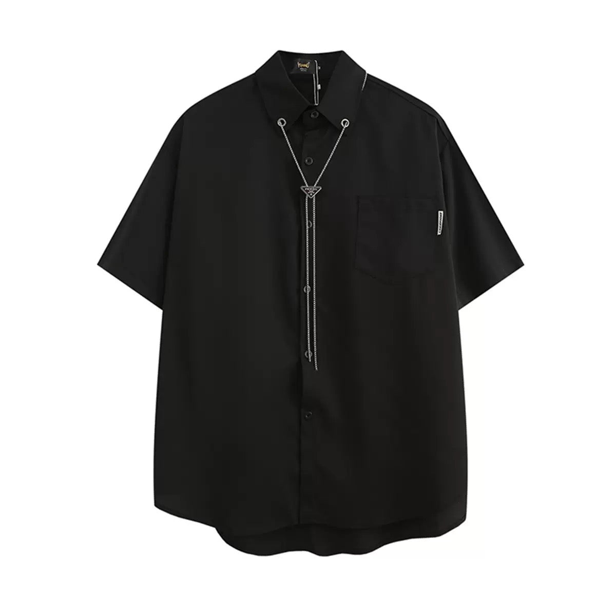 Мъжка риза Black V-Chain SS26-Thedresscode