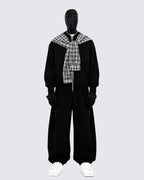 Мъжки суичър Plaid Shadow Zip SS26-Thedresscode