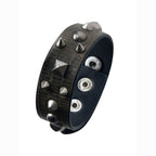 Мъжка кожена гривна Metal Fury SS26-Thedresscode