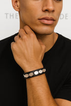 Мъжка кожена гривна Hex Bolt SS26-Thedresscode