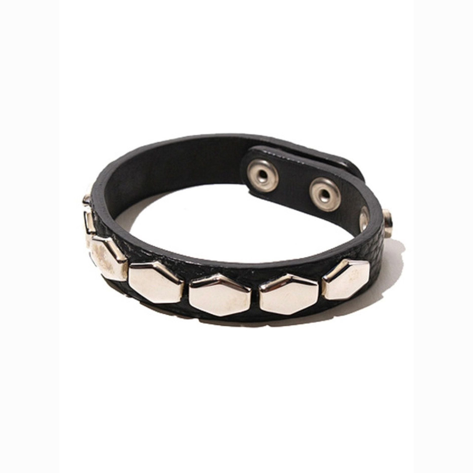 Мъжка кожена гривна Hex Bolt SS26-Thedresscode