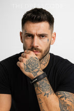 Мъжка кожена гривна Ring Loop SS26-Thedresscode