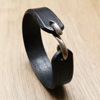 Мъжка кожена гривна Ring Loop SS26-Thedresscode