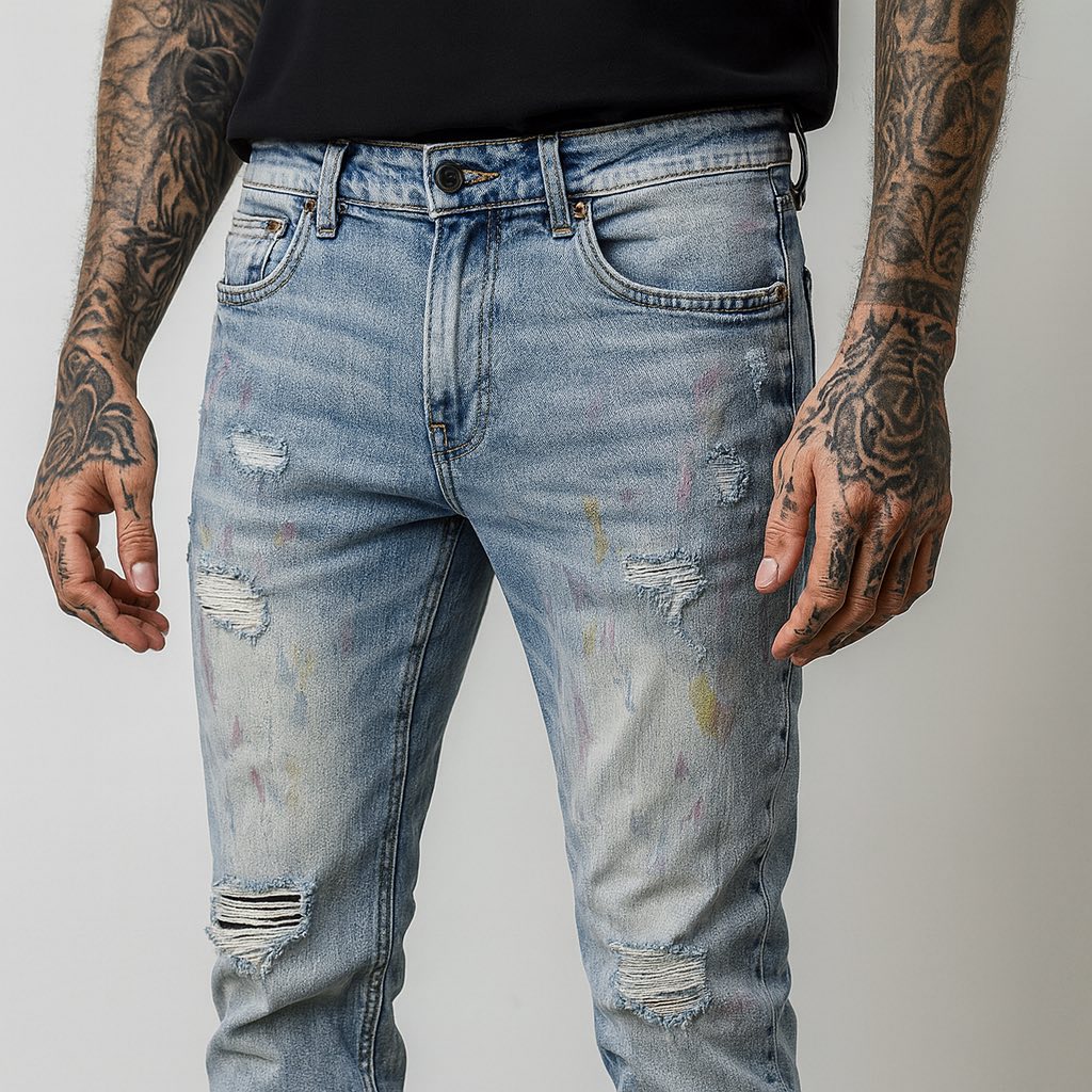 Мъжки дънки Paint Rush SS26-Thedresscode