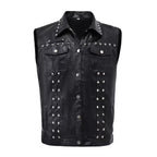 Мъжки кожен елек Black Steel SS26