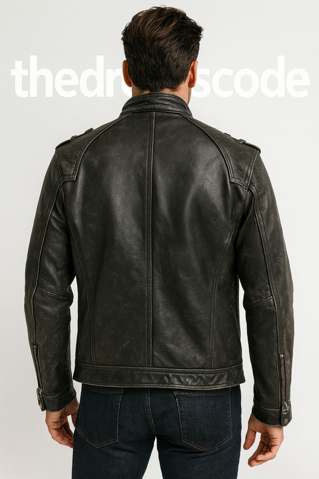 Мъжко кожено яке Retro Style SS25-Thedresscode