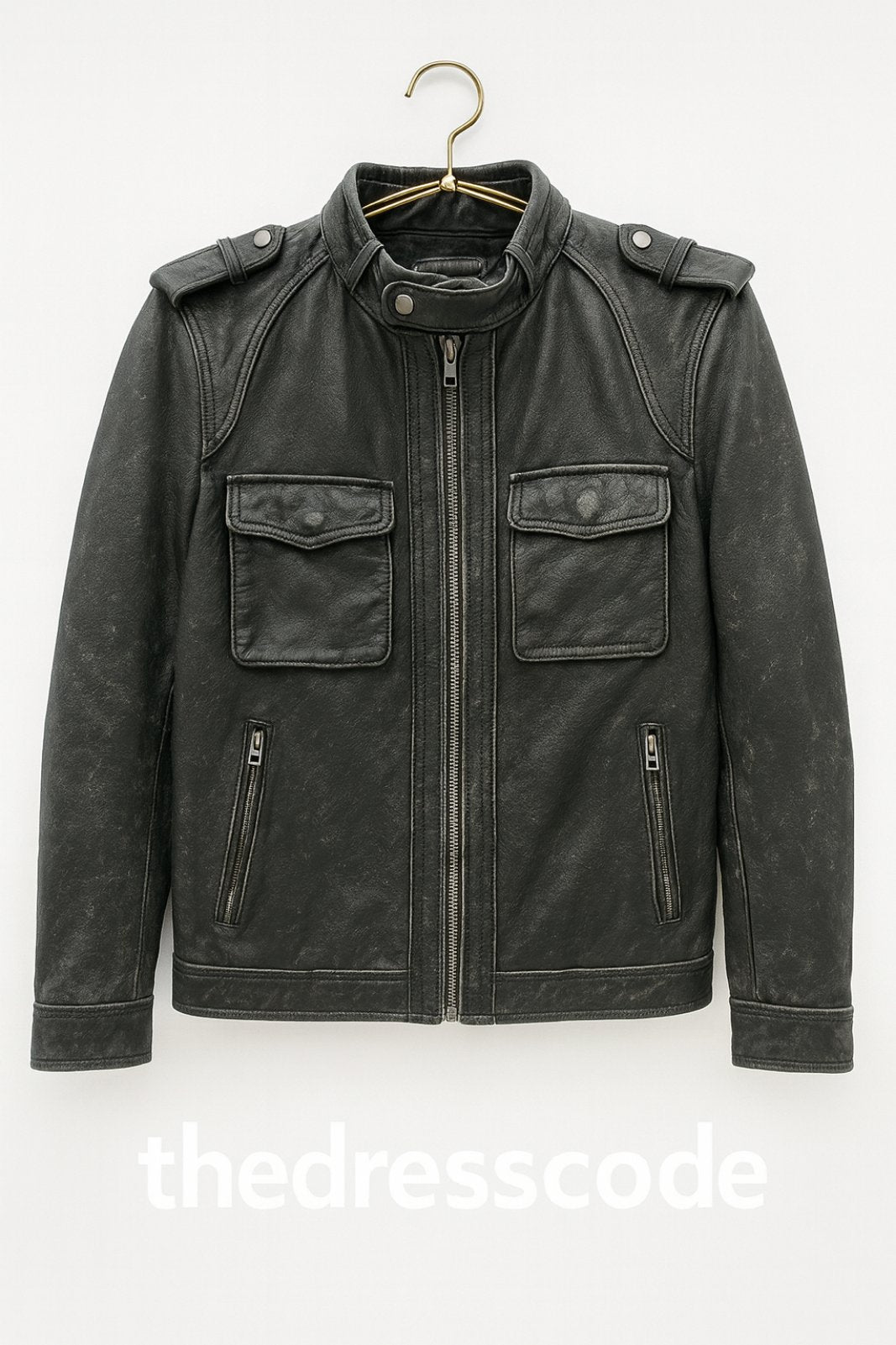 Мъжко кожено яке Retro Style SS25-Thedresscode