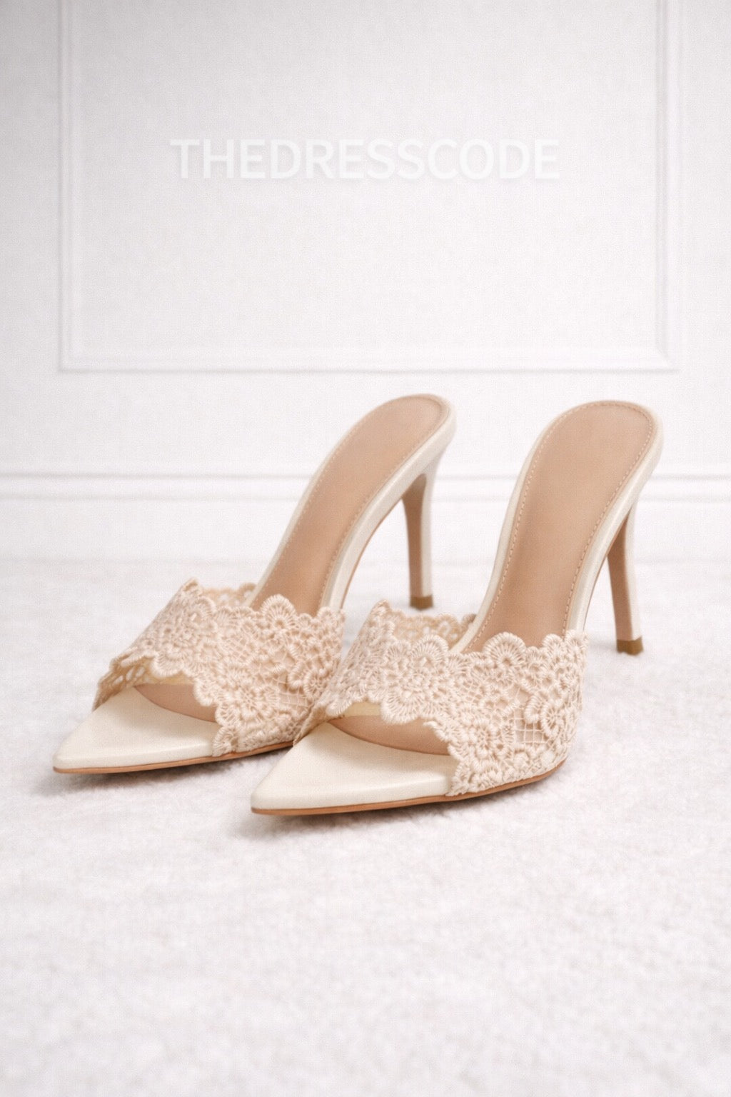 Дамски чехли на ток Nude Lace Desire SS26