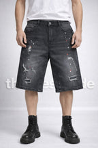 Мъжки къси дънки Street Art **SALE 25**