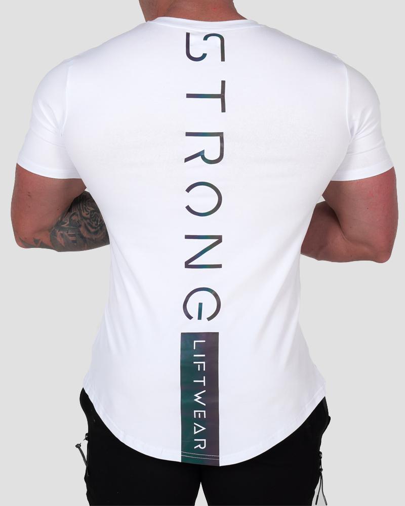 Мъжка тениска - Strong Fitness White ** SALE 24 **-Мъжка тениска strong fitness-Thedresscode