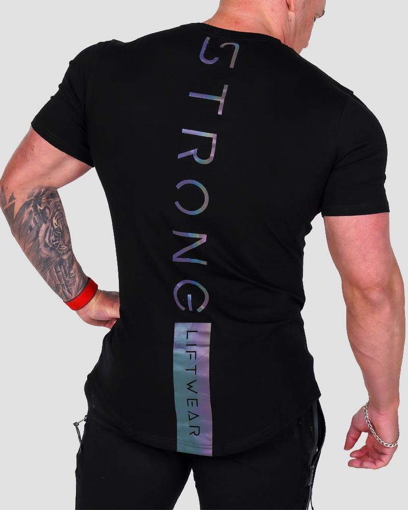 Мъжка тениска - Strong Fitness black-Мъжка тениска strong fitness-Thedresscode