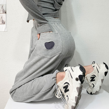 Дамски спортен панталон - Heart back pockets-Дамски спортен панталон - Heart back pockets-Thedresscode