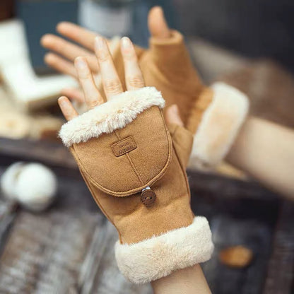 Дамски зимни ръкавици Sheepskin-women gloves-Thedresscode